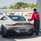 The first public debut of the new Vantage and it’s at a petrol station
